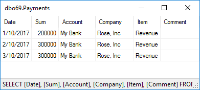 Sample of the drill-down queries from the Excel context menu