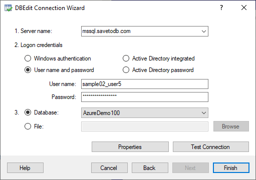 DBEdit Connection Wizard - Reconnect to Database