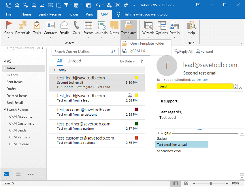 Что такое outlook crm