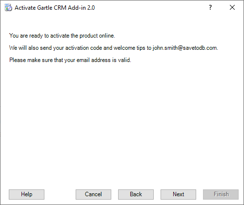 Gartle CRM Registration - Check and Start Online Activation