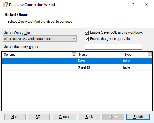 Connecting Excel to Excel - Select Range