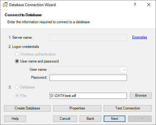 Connecting Excel to SQL Server Compact Database