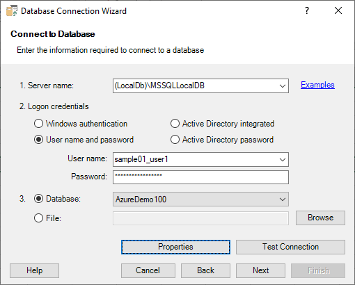 Connecting Excel to SQL Server Express LocalDB Attached File Database