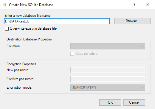 Creating SQLite Database