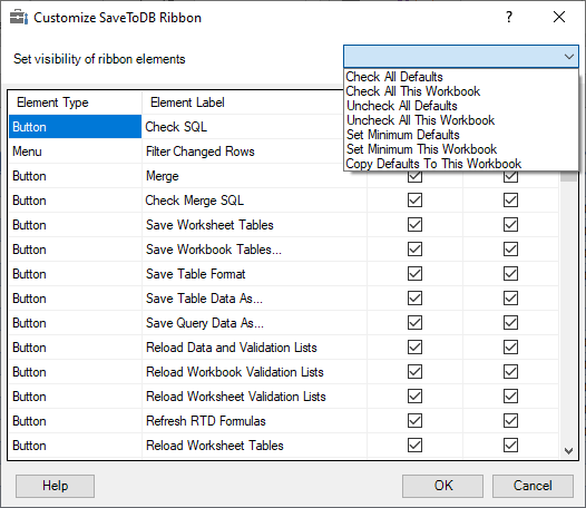 Group Operations with the Customize Ribbon Dialog Box