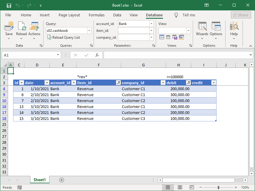 Example of Using Excel AutoFilters