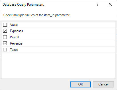 Example of Parameter Value Editor