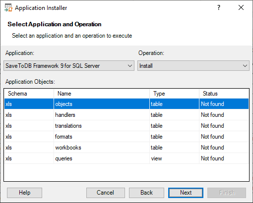 Application Installer - Application Objects