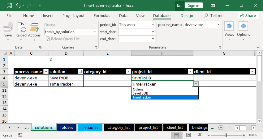 Gartle Time Tracker - Binding Example