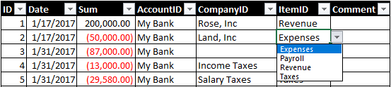 Cash Flow Application Table in Excel Cash Flow Application Table in Excel