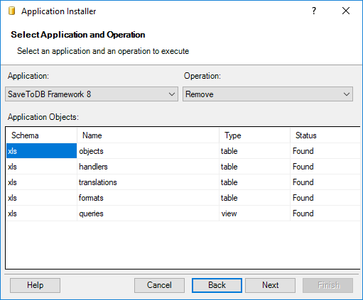 Installing SaveToDB Framework - Checking Objects